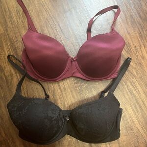 Victoria Secrets lined Demi bras 34DD